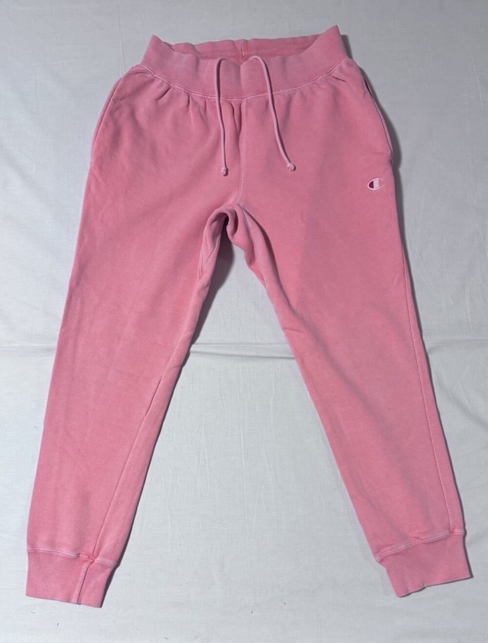 Champion Reverse Weave Women's Pink Sweatpants Joggers Size Large Tapered Leg